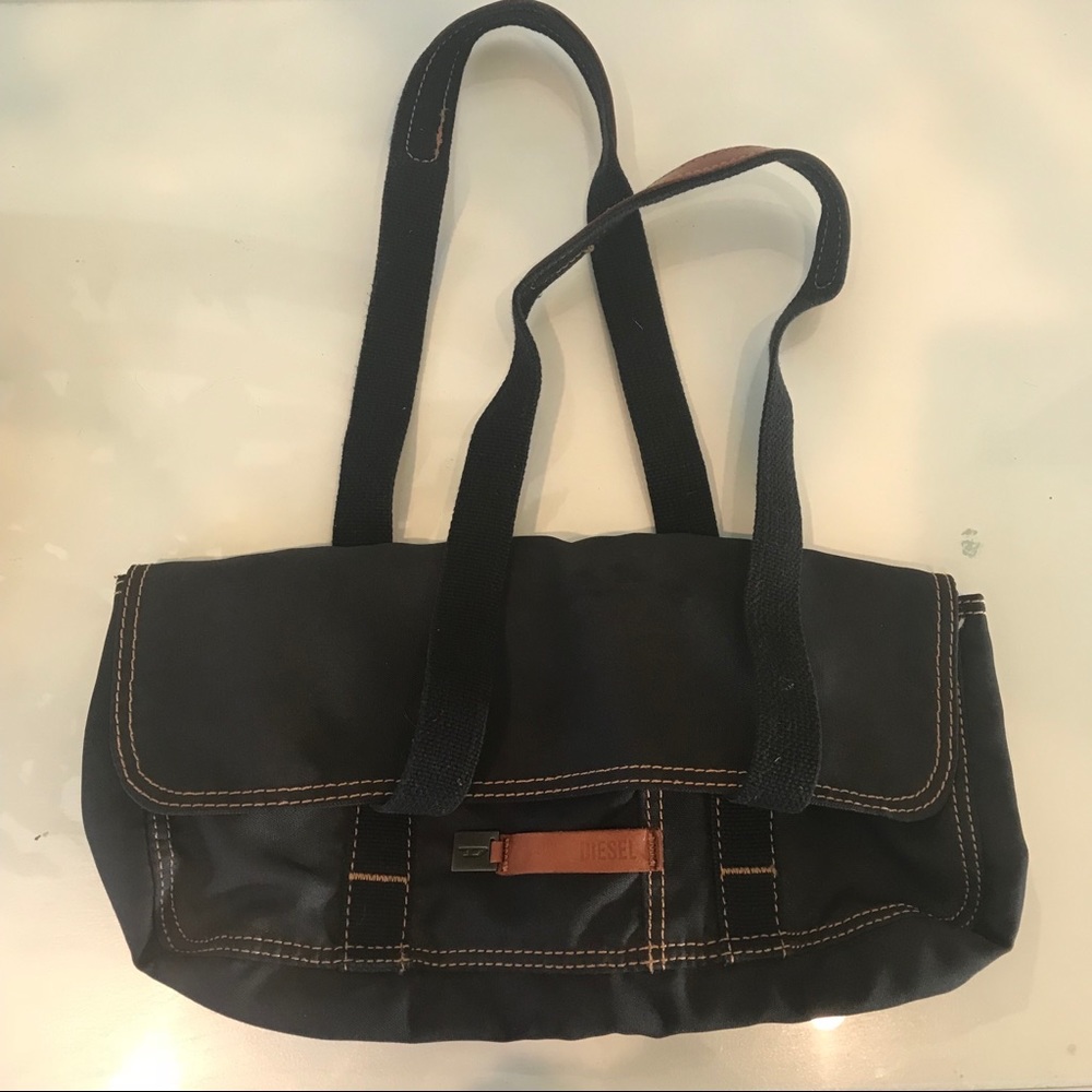Diesel Canvas / Leather shoulder bag / Purse small